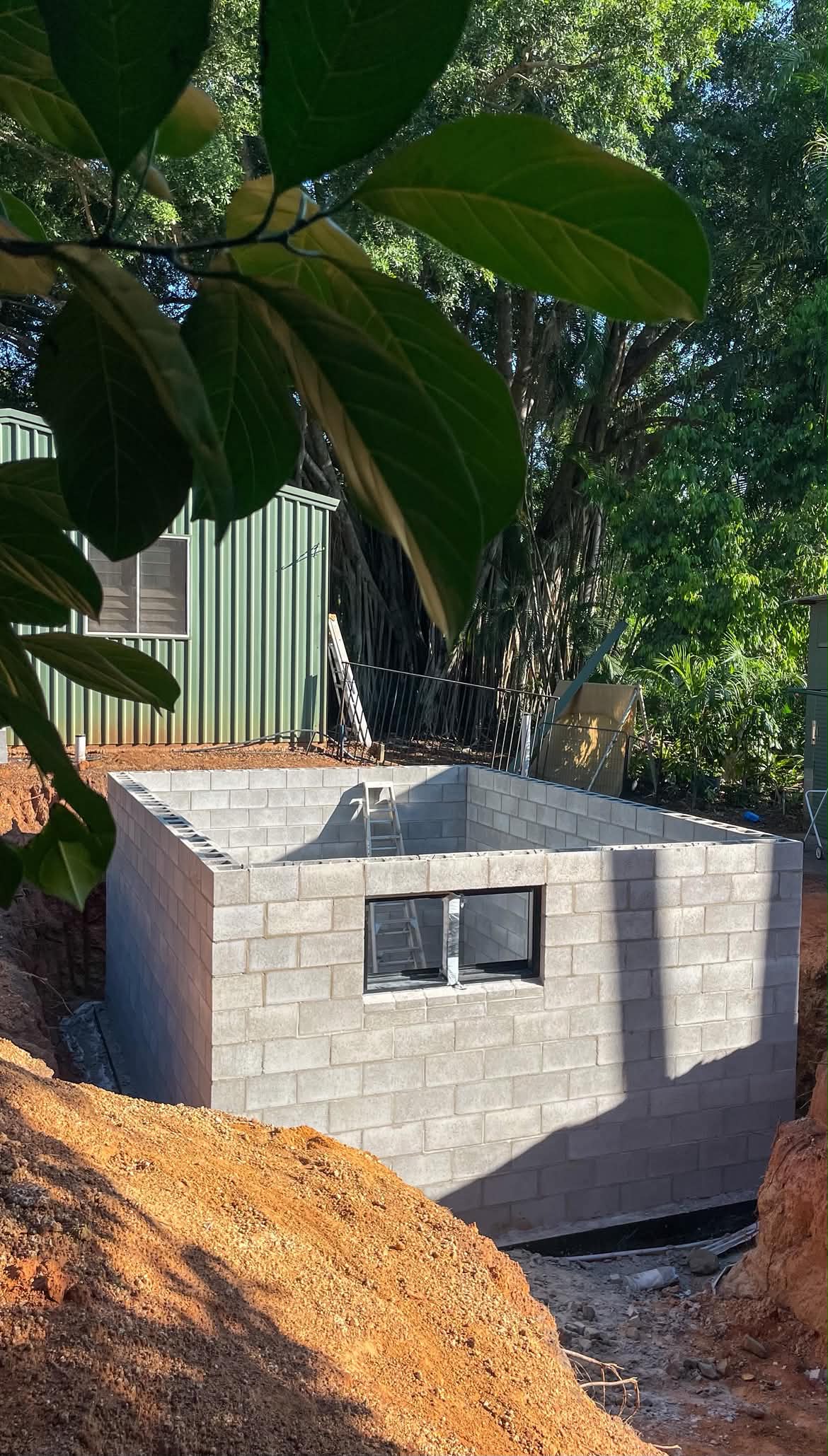Cyclone-rated block structure. Core-filled block · Top End build